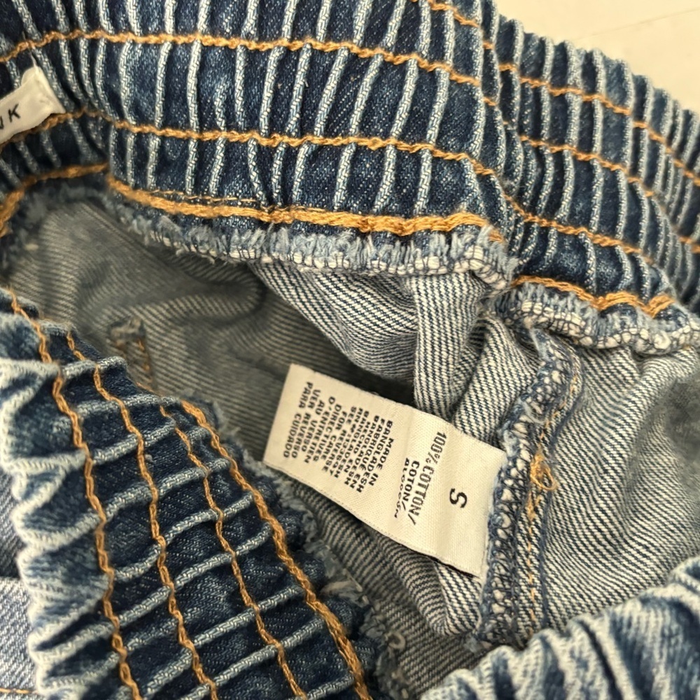 Celebrity Pink Jogger Jeans Womens S Blue Denim Distressed Elastic Waist - Picture 6 of 6
